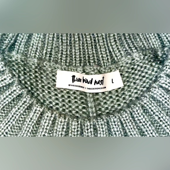 Cozy Three Bird Nest oversized knit sweater - Picture 2 of 3